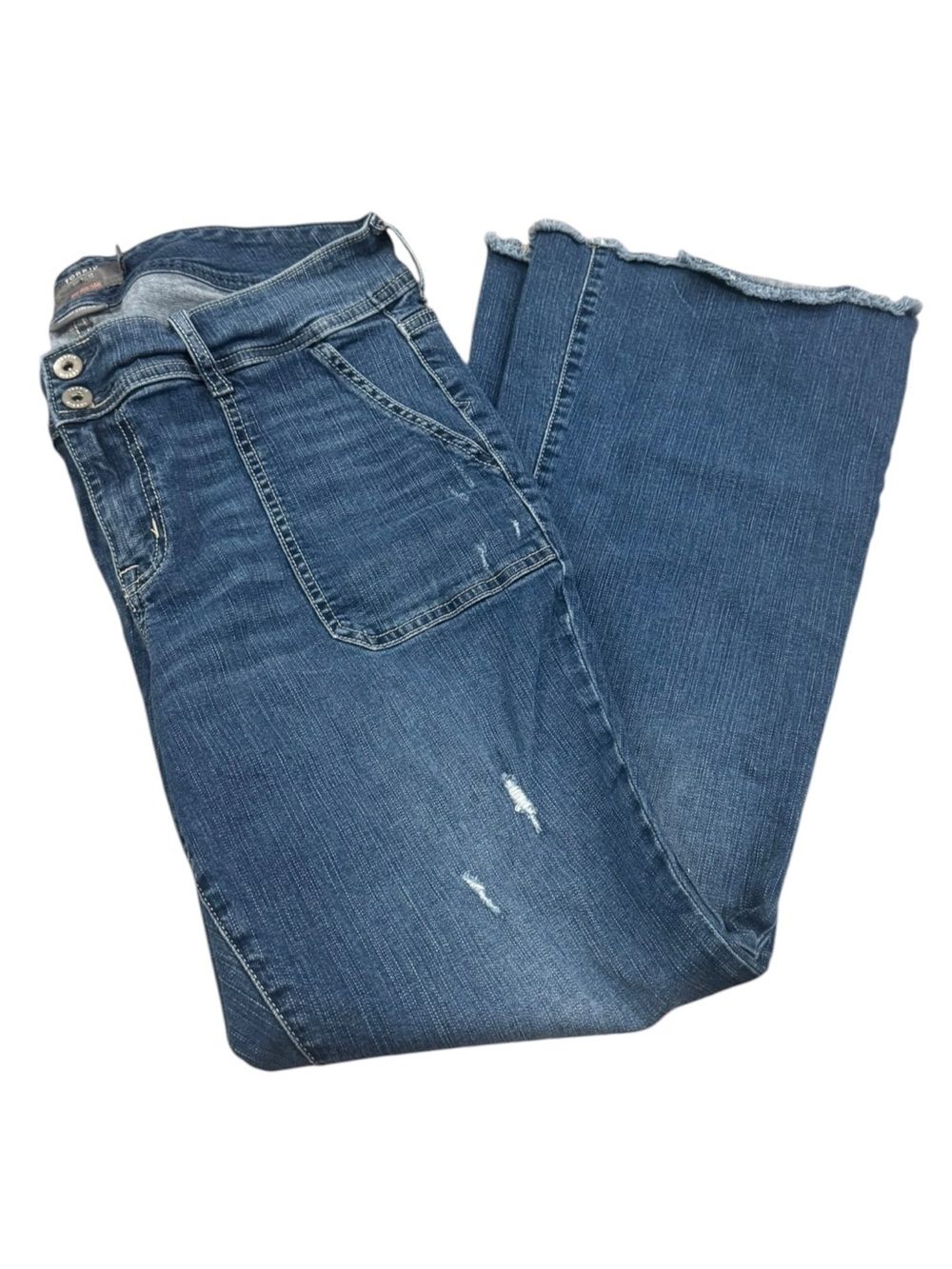TORRID Blue Distressed Flare Jeans
